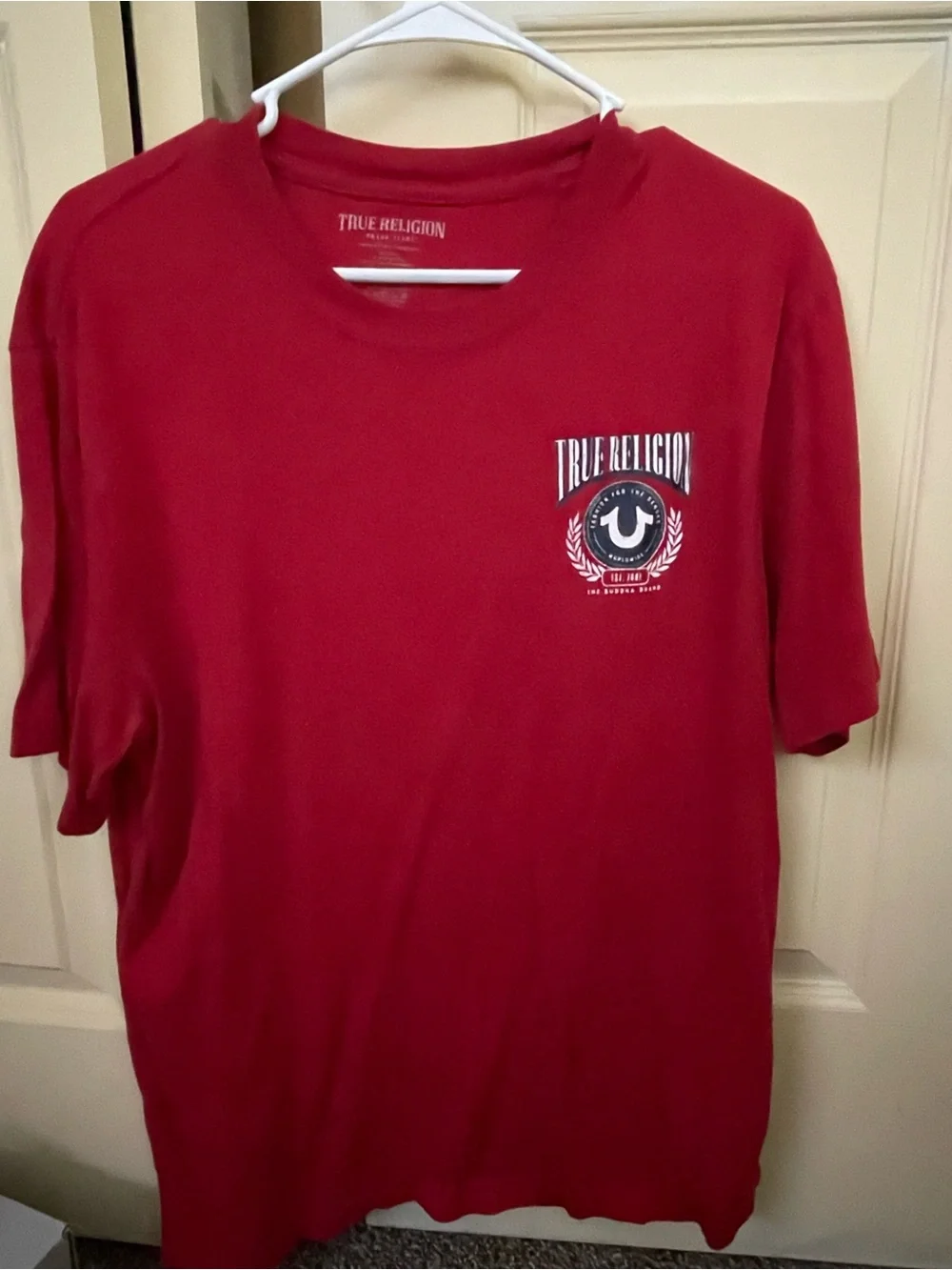 True Religion Red Short-Sleeve Logo Back Graphic Tee